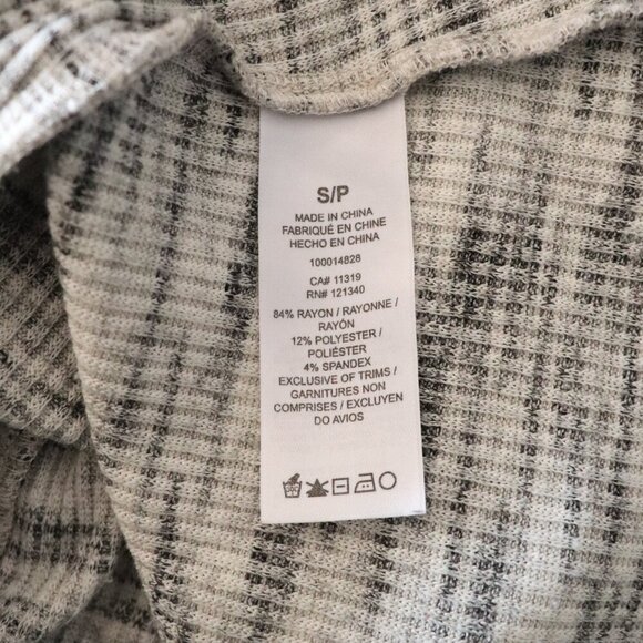 Dynamite Women's Sz S Mock Neck Ribbed Long Sleeve Stretch Pullover T-Shirt Top - Picture 10 of 11